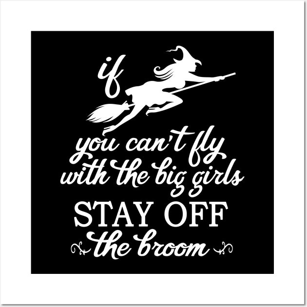 Halloween Witch For Women Funny Fly With The Big Girls Wall Art by Kimmicsts